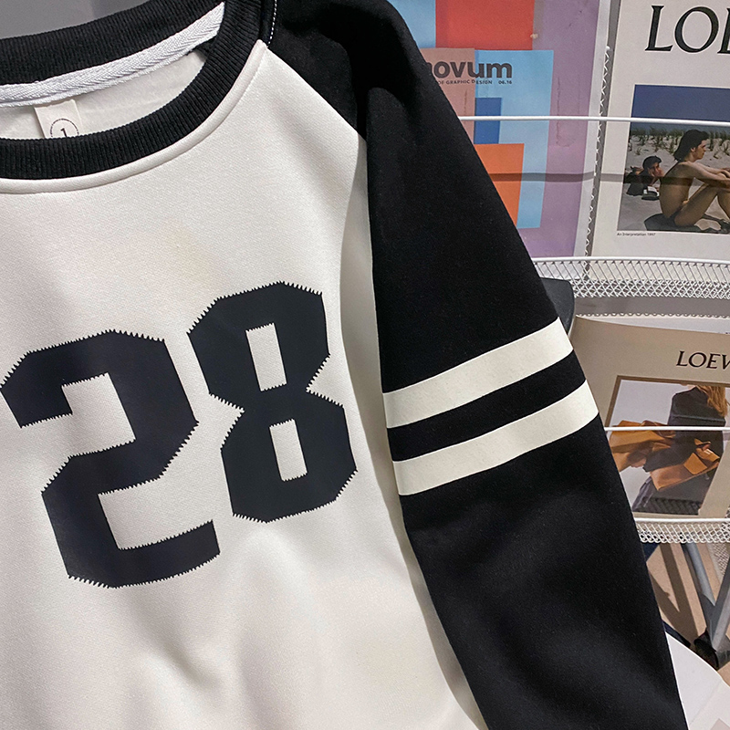 Thermal raglan sleeve hoodie pure cotton tops