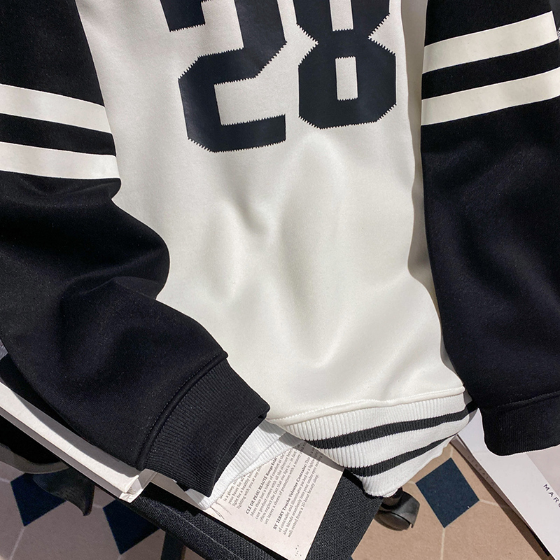 Thermal raglan sleeve hoodie pure cotton tops