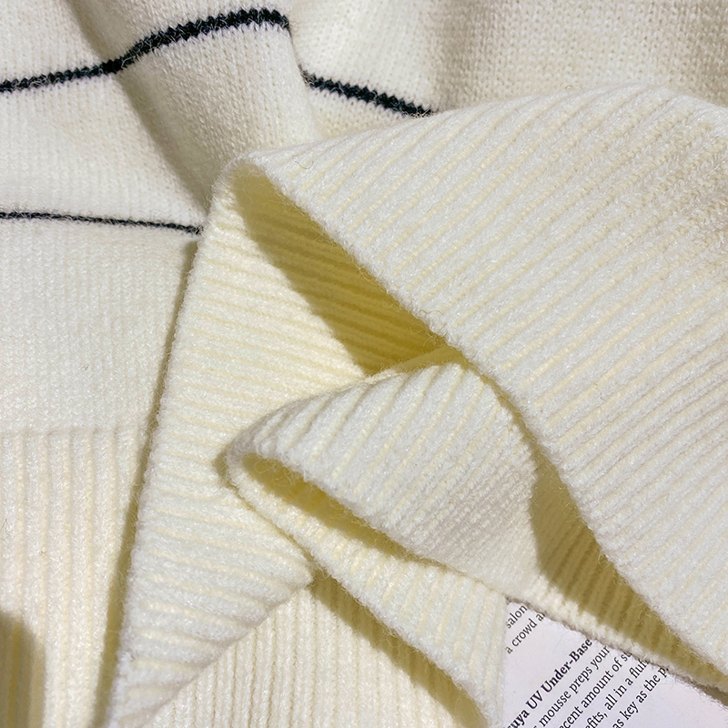 Lapel knitted sweater autumn and winter tops for women