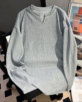 V-neck couples thin T-shirt long loose bottoming shirt