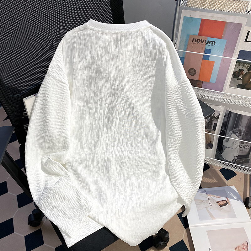 V-neck couples thin T-shirt long loose bottoming shirt
