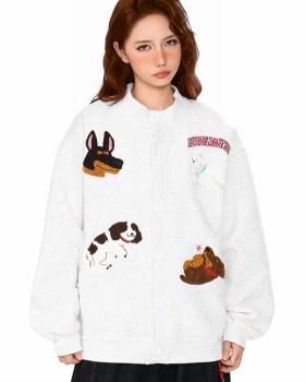 Autumn and winter coat cstand collar cardigan for women