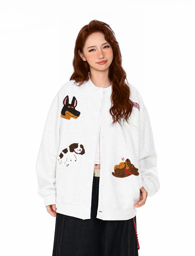 Autumn and winter coat cstand collar cardigan for women