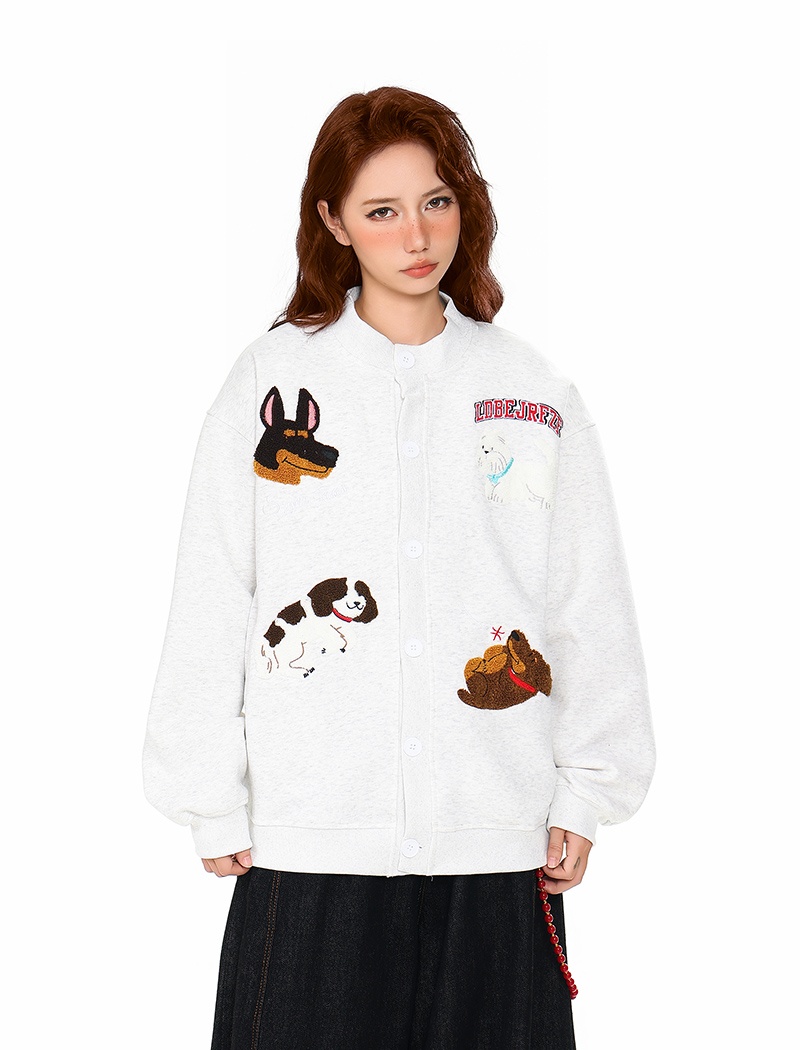Autumn and winter coat cstand collar cardigan for women