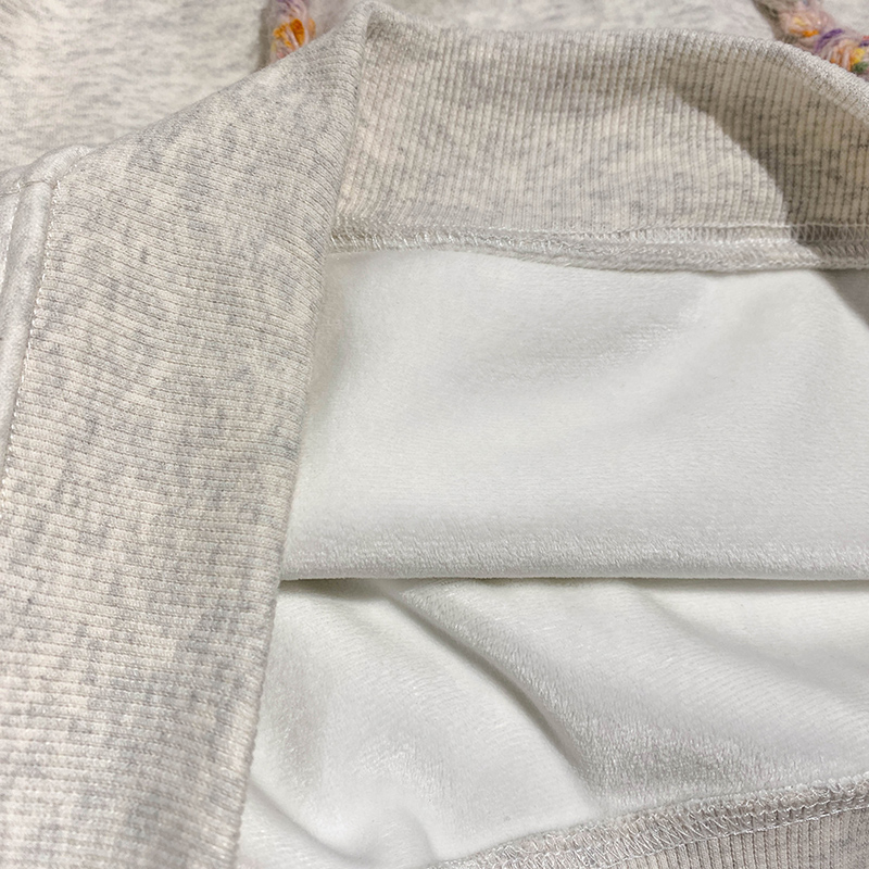 Hooded pure cotton tops thermal loose hoodie for women