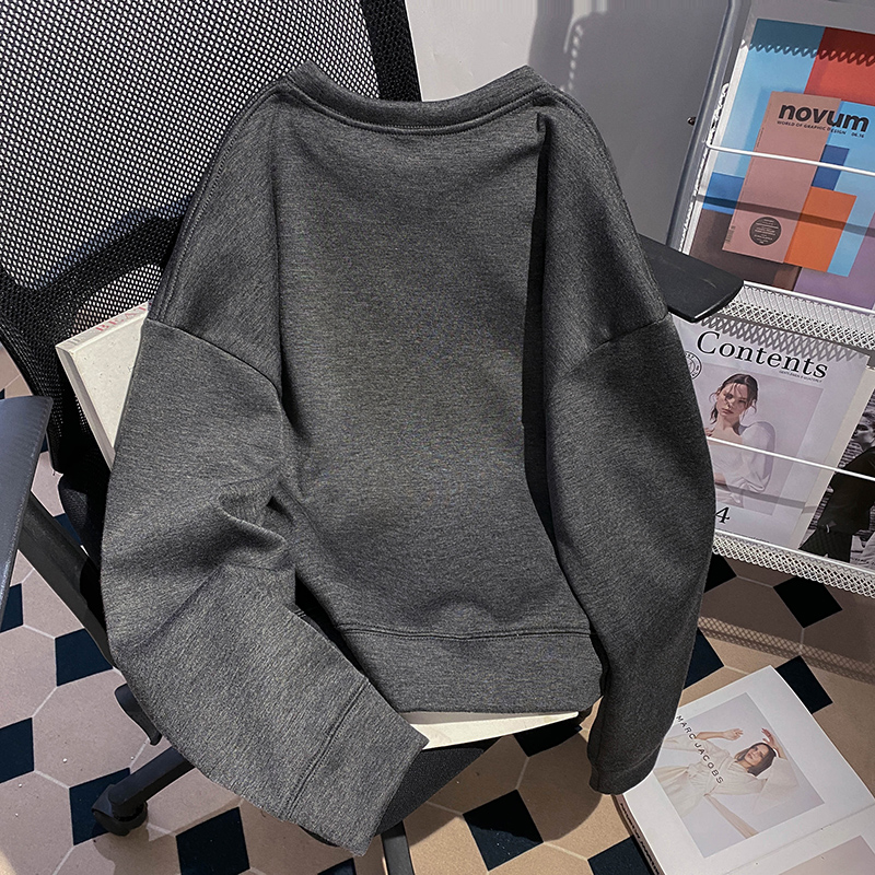 Loose cartoon tops thick thermal hoodie for women