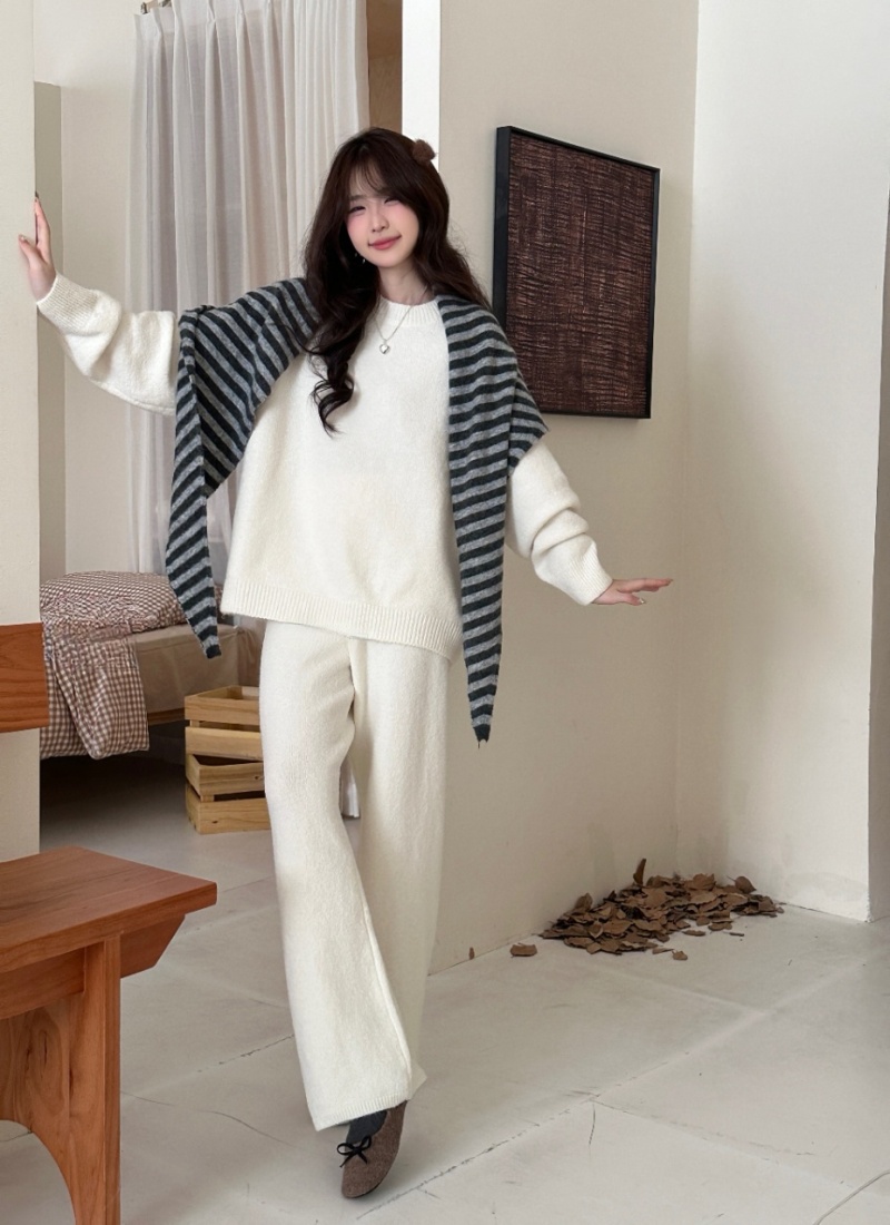 Show young high waist tops Korean style shawl 3pcs set