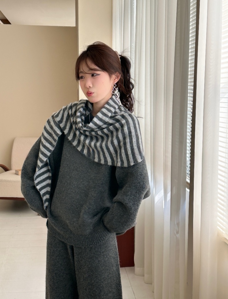 Show young high waist tops Korean style shawl 3pcs set
