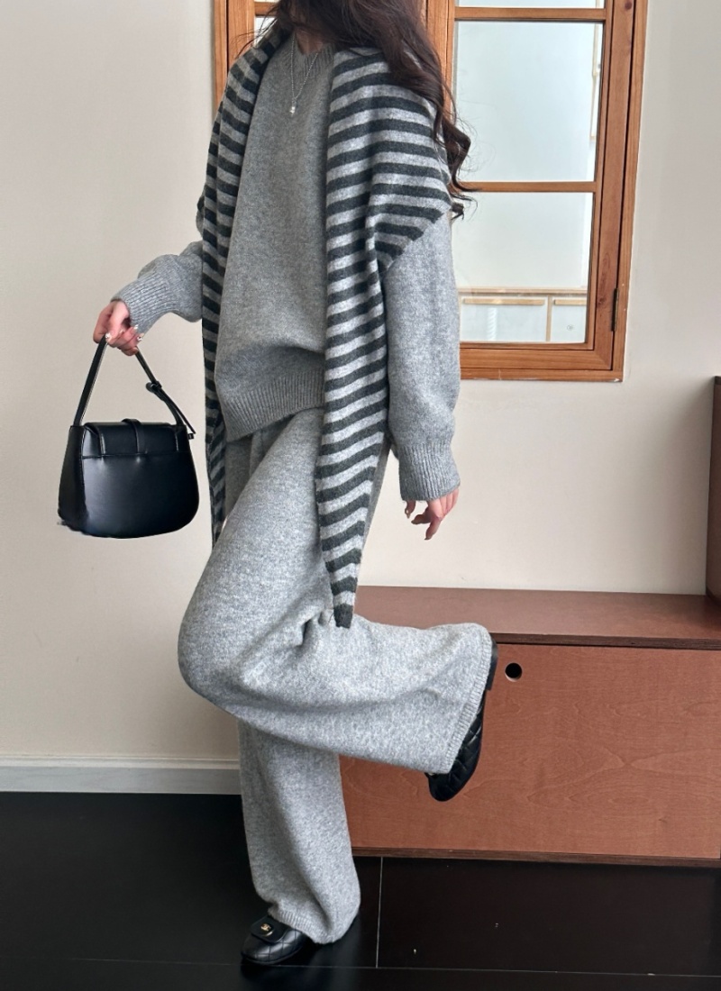 Show young high waist tops Korean style shawl 3pcs set