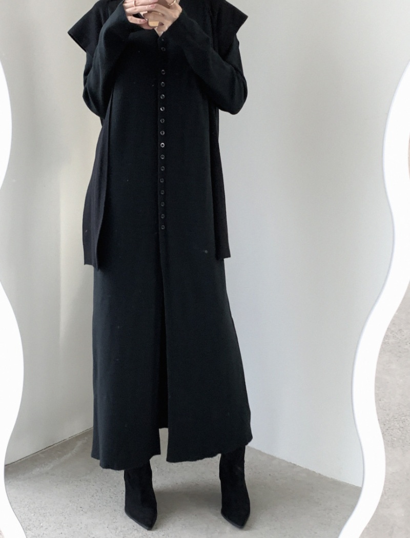 Niche lazy long sleeve shawl loose Casual dress for women