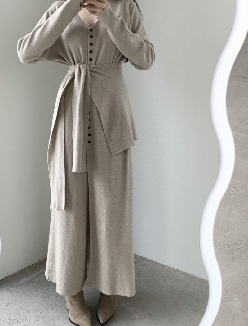 Niche lazy long sleeve shawl loose Casual dress for women