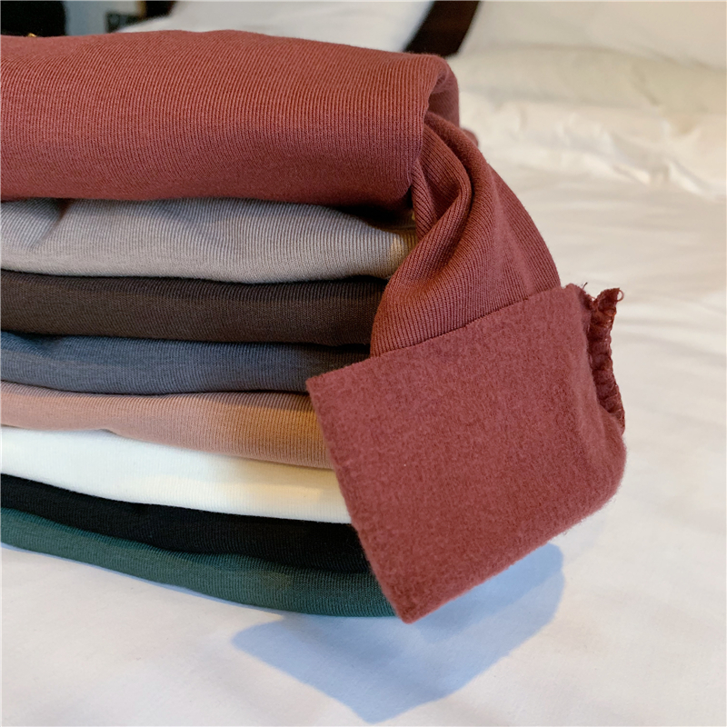 Thin half high collar bottoming shirt cozy T-shirt