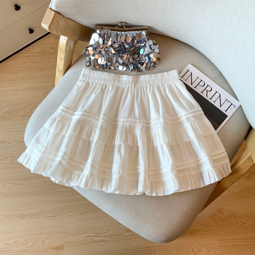 Lace spring and autumn skirt A-line short skirt for women