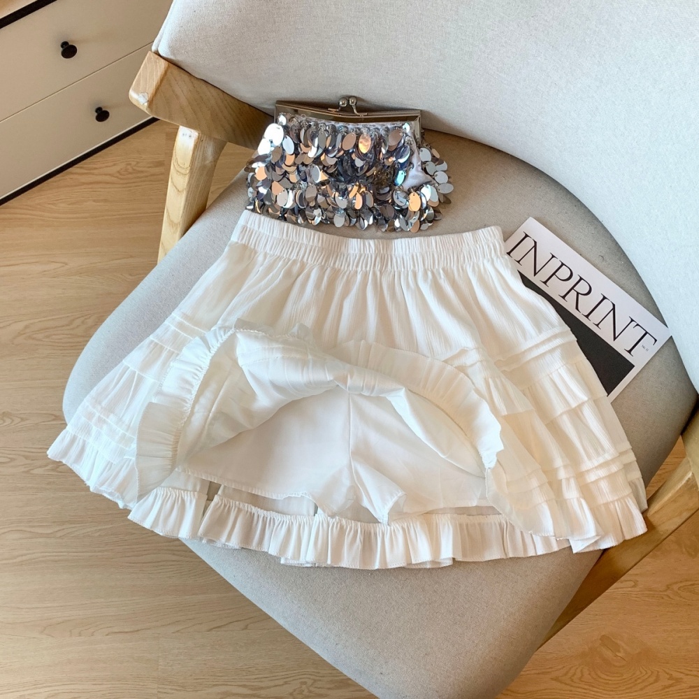 Lace spring and autumn skirt A-line short skirt for women