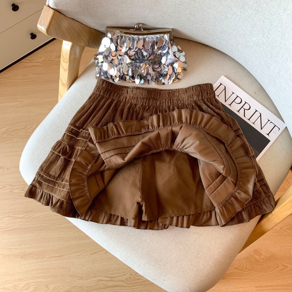 Lace spring and autumn skirt A-line short skirt for women