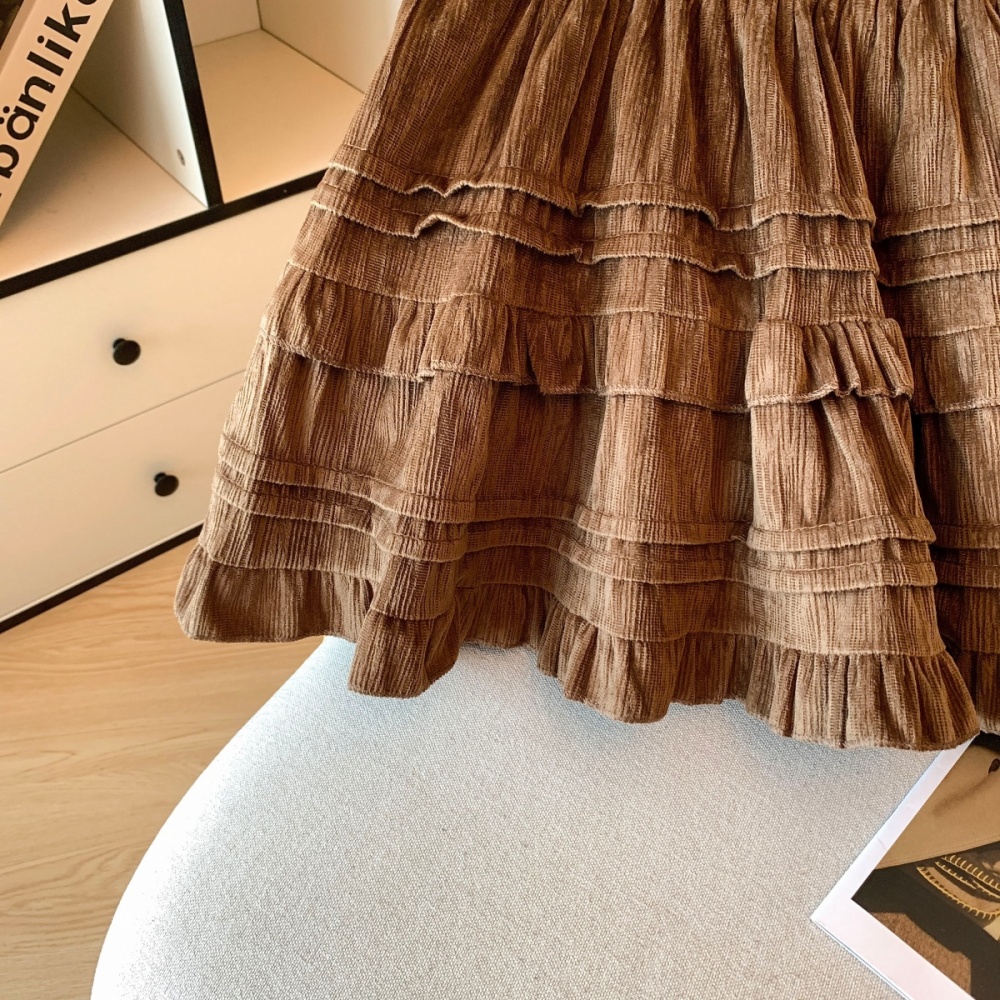 Lace spring and autumn skirt A-line short skirt for women