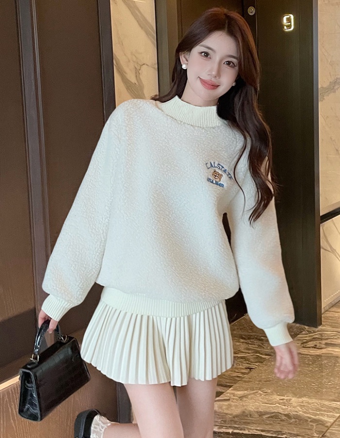 Pullover plus velvet hoodie autumn and winter tops