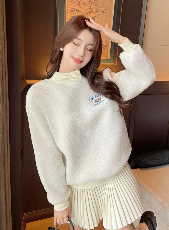 Pullover plus velvet hoodie autumn and winter tops