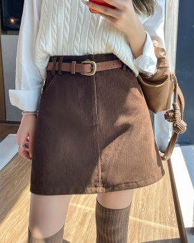 Short all-match A-line slim autumn and winter skirt