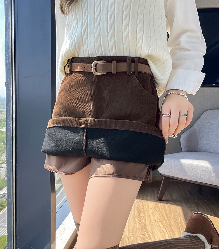Short all-match A-line slim autumn and winter skirt