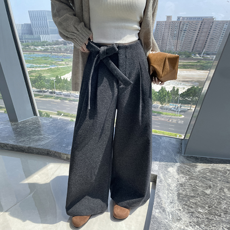 Thick slim all-match suit pants frenum Casual long pants