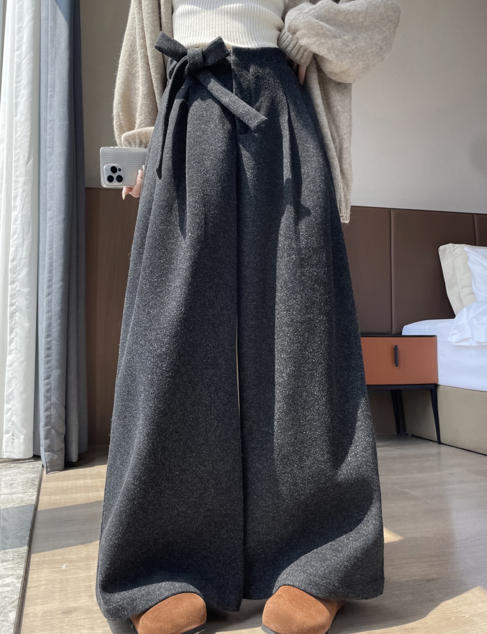 Thick slim all-match suit pants frenum Casual long pants