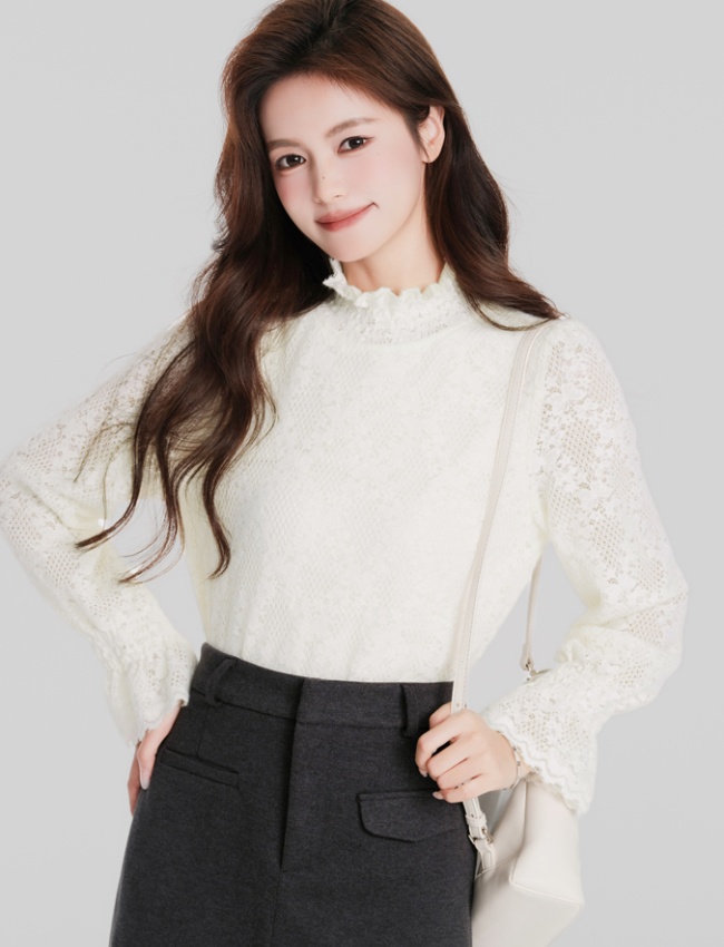 Autumn and winter inside the ride tops lace bottoming shirt