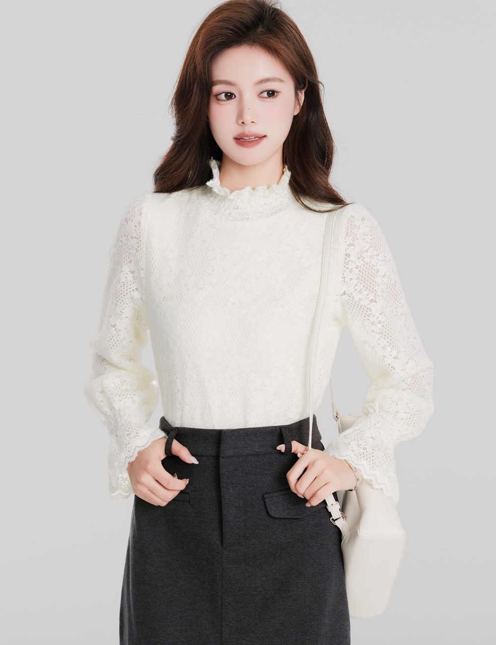 Autumn and winter inside the ride tops lace bottoming shirt