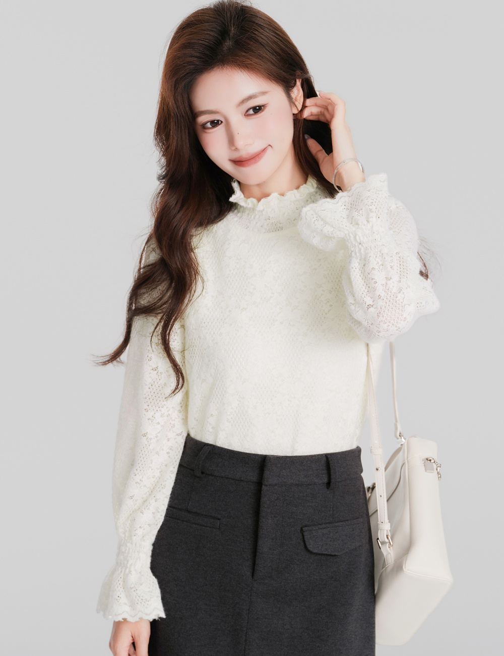 Autumn and winter inside the ride tops lace bottoming shirt