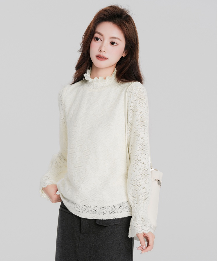 Autumn and winter inside the ride tops lace bottoming shirt