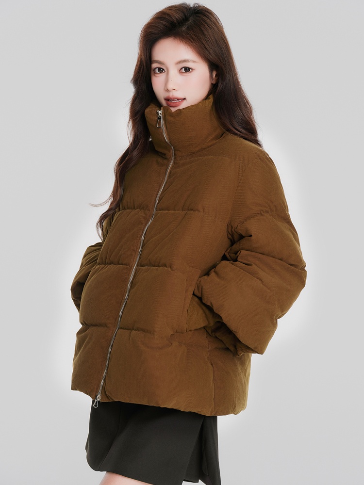 Fashion thick cotton coat niche cstand collar coat