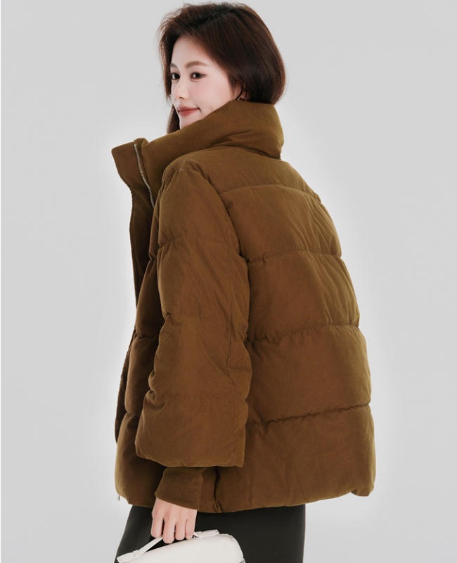 Fashion thick cotton coat niche cstand collar coat