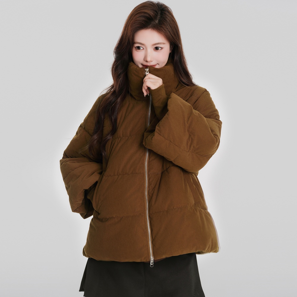 Fashion thick cotton coat niche cstand collar coat