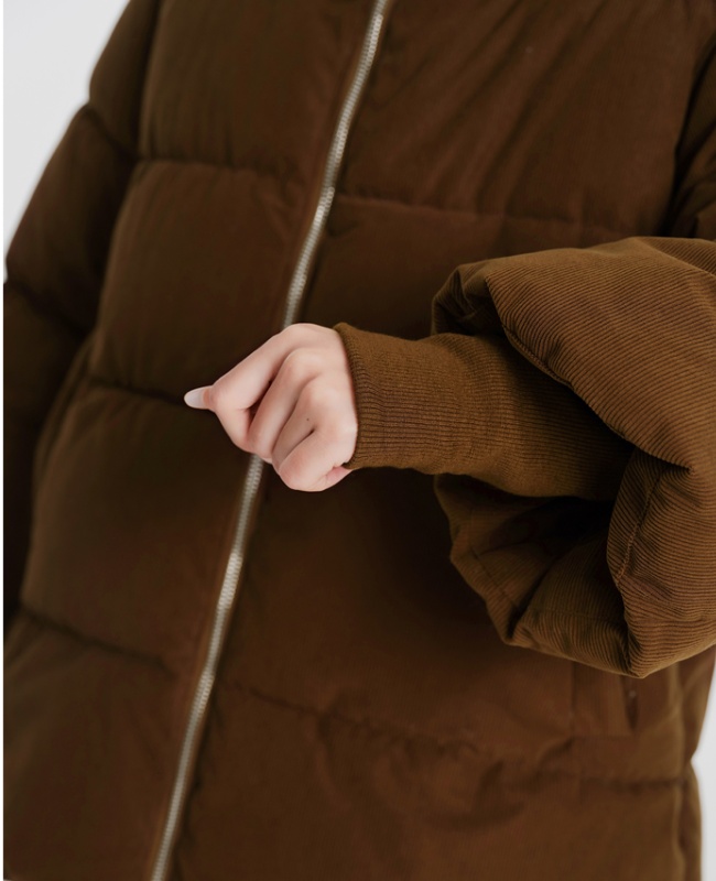 Fashion thick cotton coat niche cstand collar coat