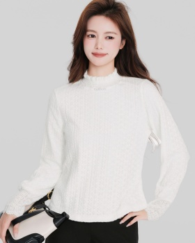 Loose chanelstyle bottoming shirt all-match shirt