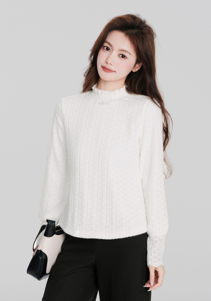 Loose chanelstyle bottoming shirt all-match shirt