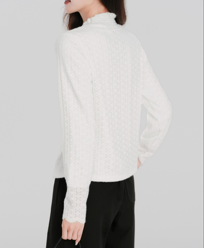 Loose chanelstyle bottoming shirt all-match shirt