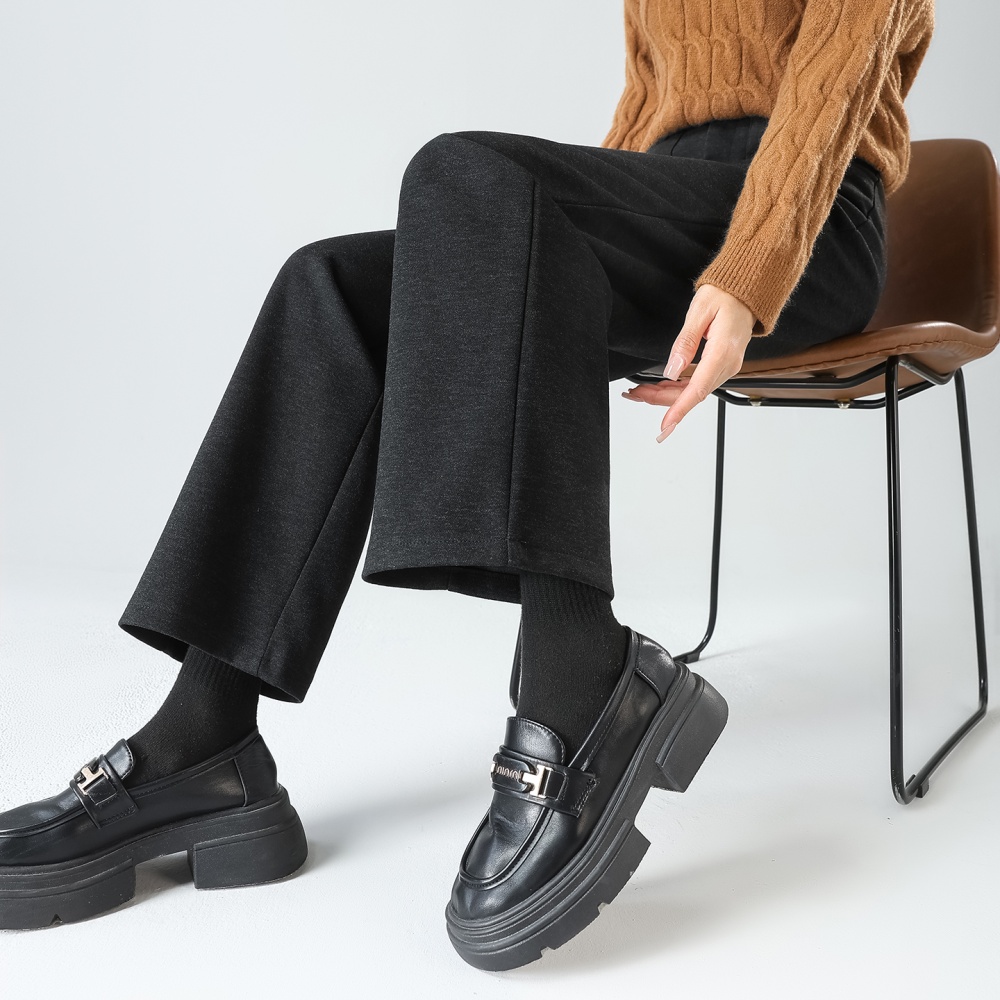 Straight pants suit pants thick wide leg pants for women