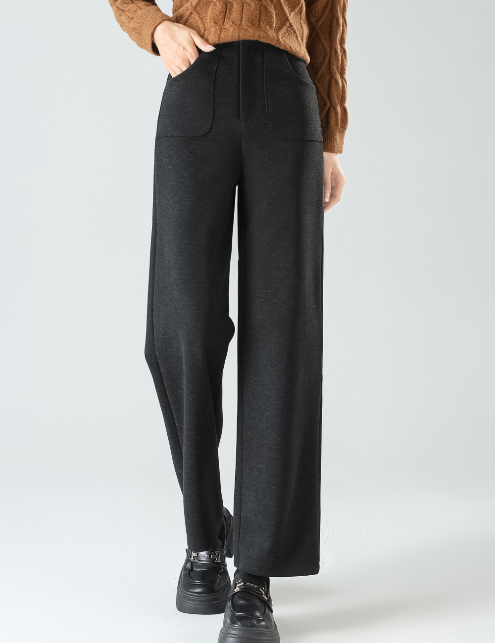 Straight pants suit pants thick wide leg pants for women