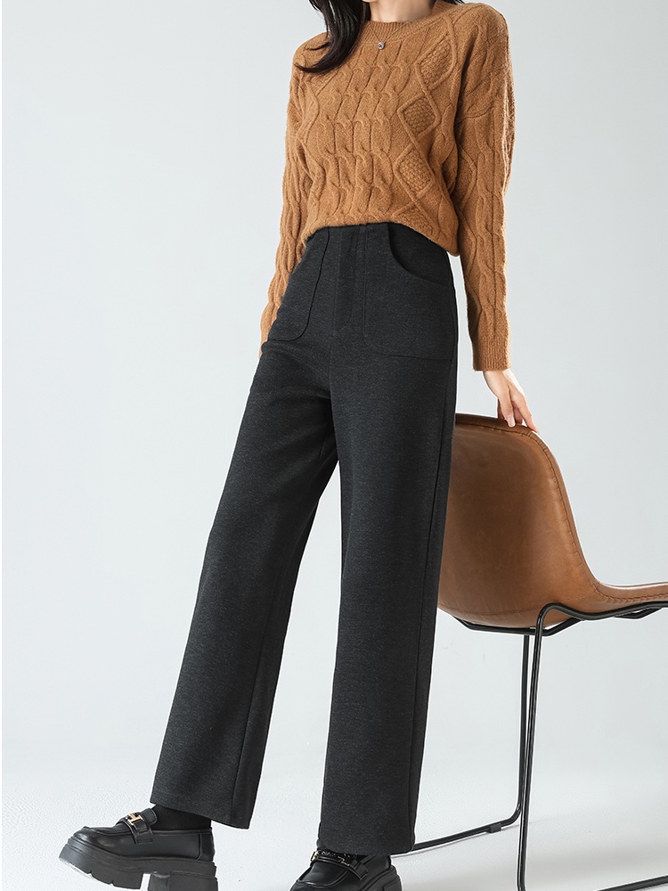 Straight pants suit pants thick wide leg pants for women