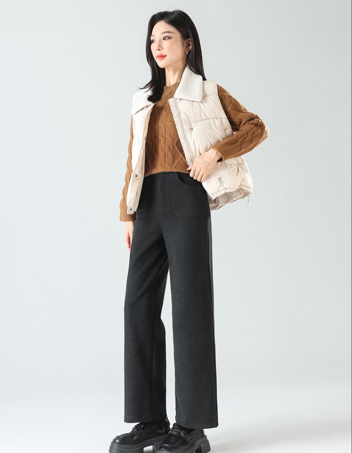Straight pants suit pants thick wide leg pants for women