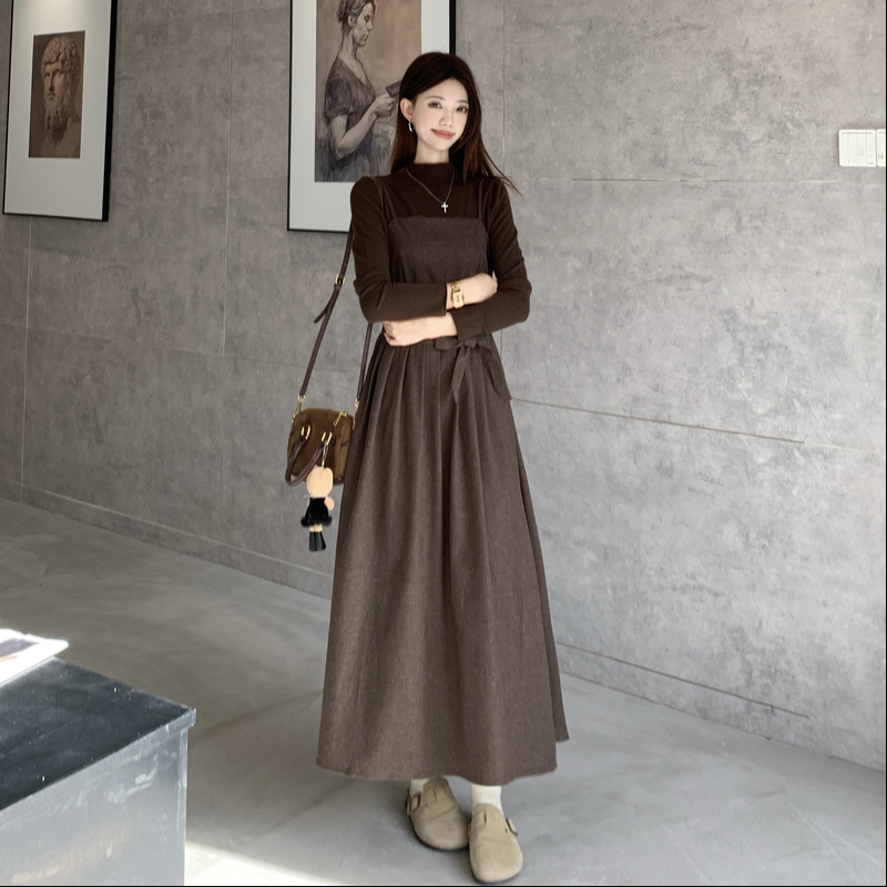 Long sleeve large yard T-shirt sling bottoming shirt a set