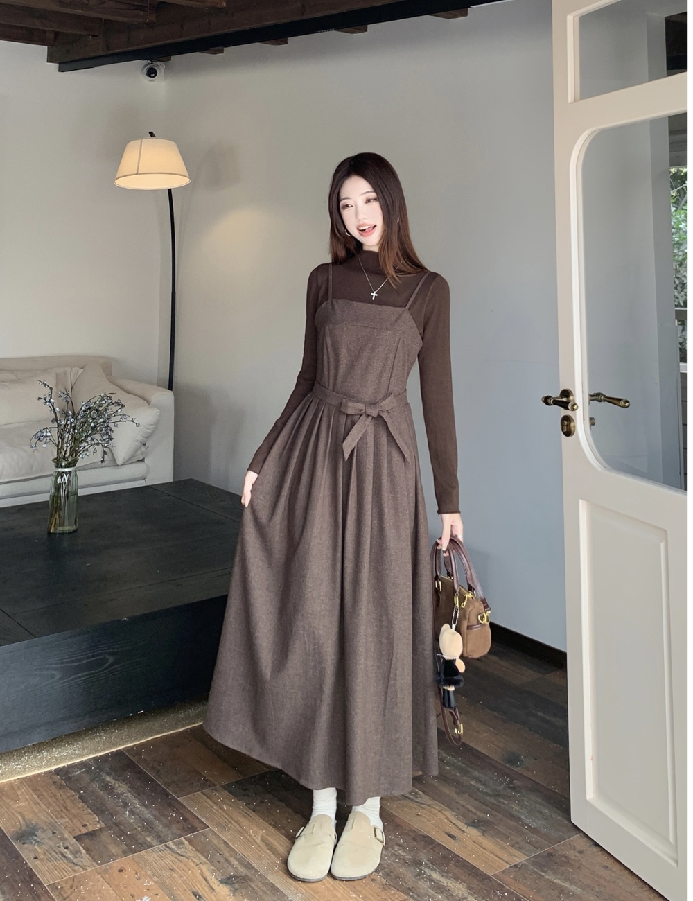 Long sleeve large yard T-shirt sling bottoming shirt a set