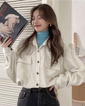 Long sleeve autumn and winter shirt long coat for women