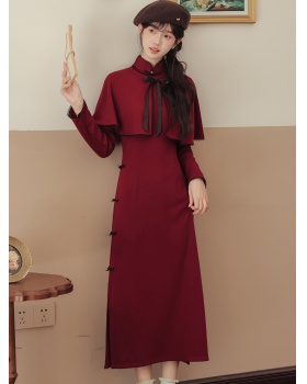 Wedding temperament cloak retro cheongsam