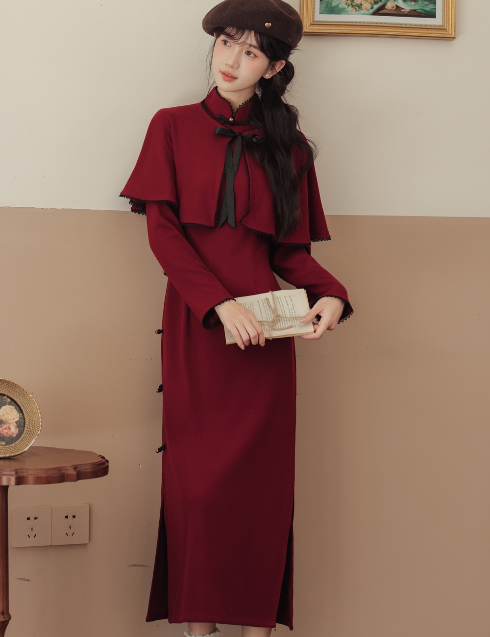 Wedding temperament cloak retro cheongsam