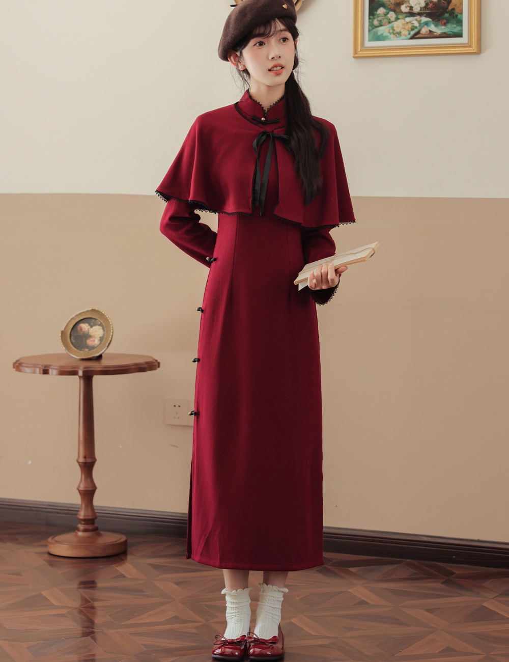 Wedding temperament cloak retro cheongsam