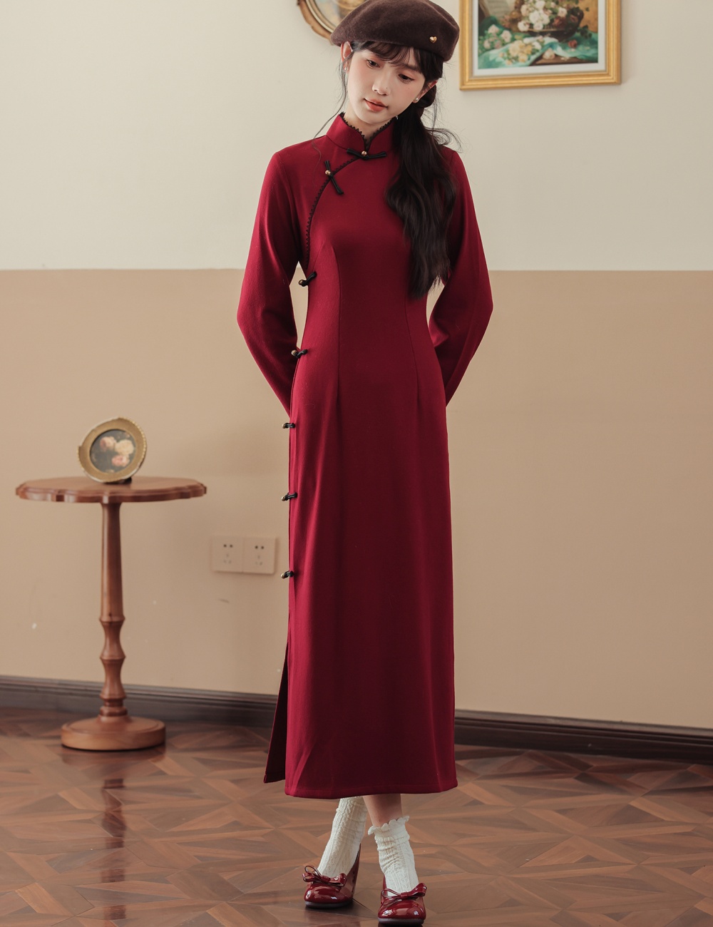 Wedding temperament cloak retro cheongsam