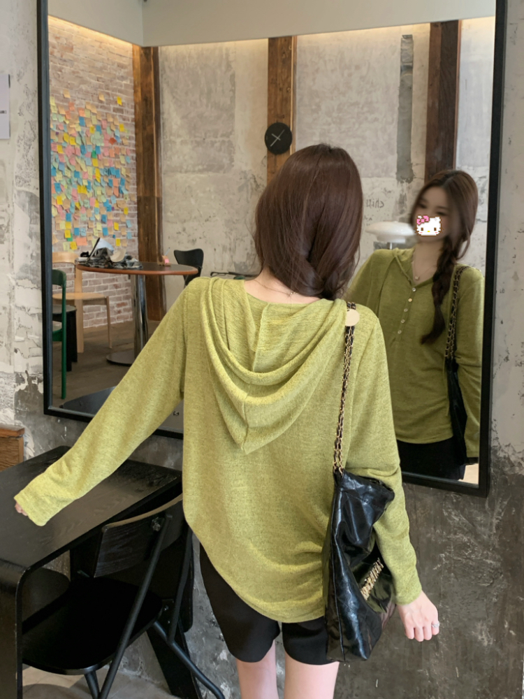 All-match Korean style autumn tops simple loose T-shirt