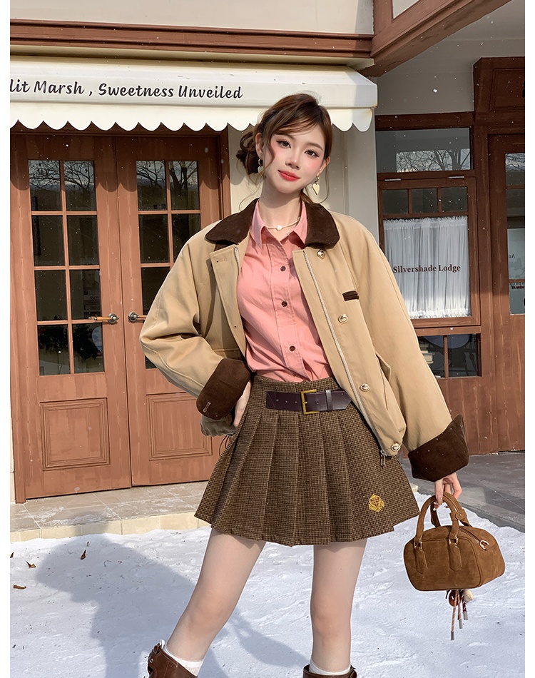 Autumn and winter retro clip cotton jacket